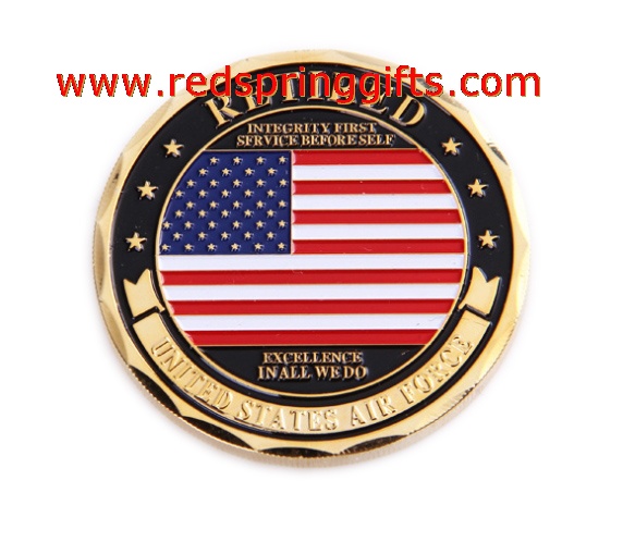 United states Air foce pin, pin with diamond cut edge