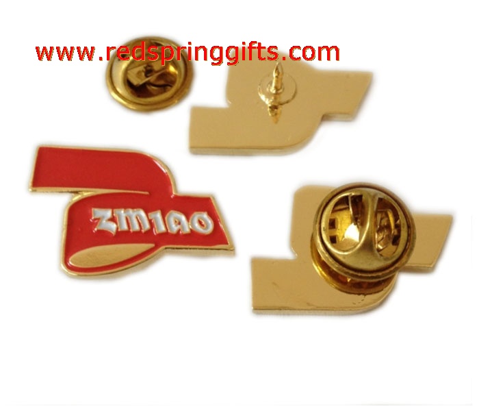 unpolished enamel pin with gold plating