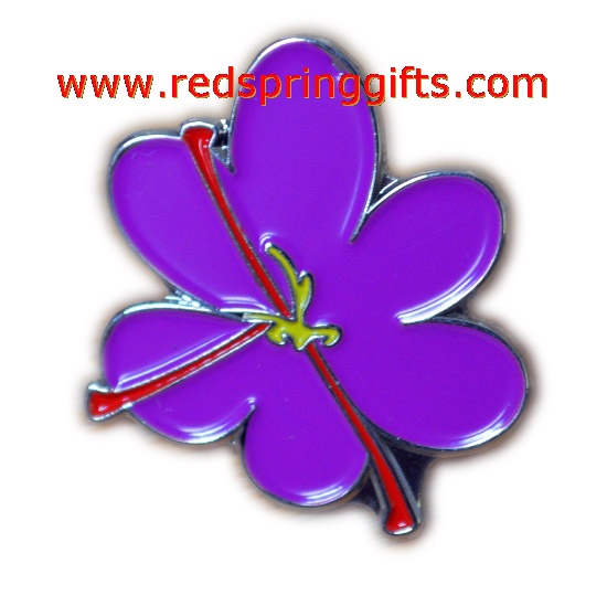 beautiful pink epoxy color flower pin