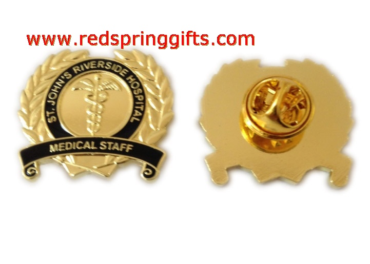 misty gold plating epox color lapel pin
