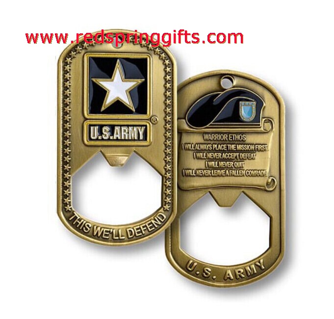Army Dog tag with bottle opener