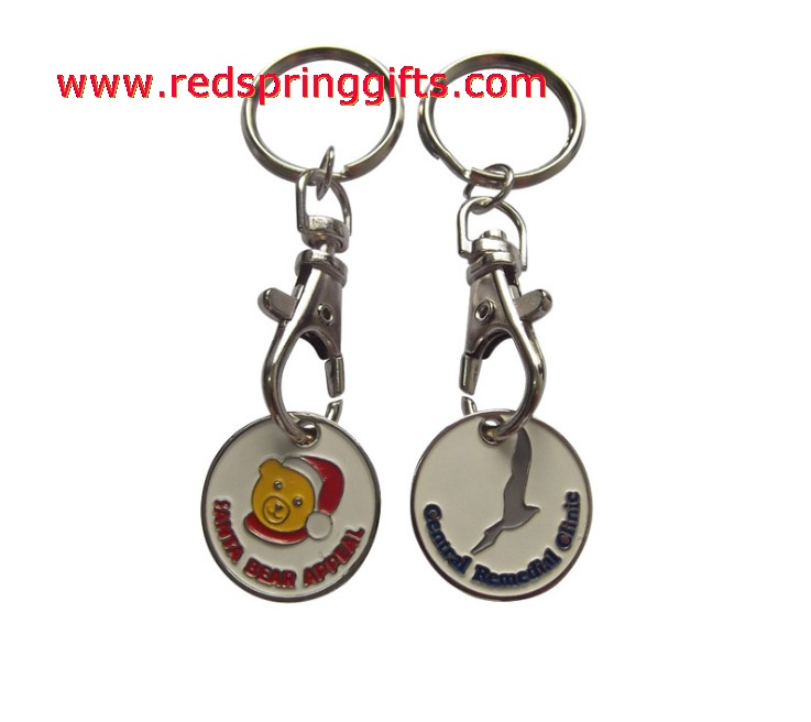 Fashion promotional trolley coin keyring