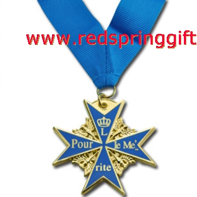imitation enamel medal, customized medal with ribbon