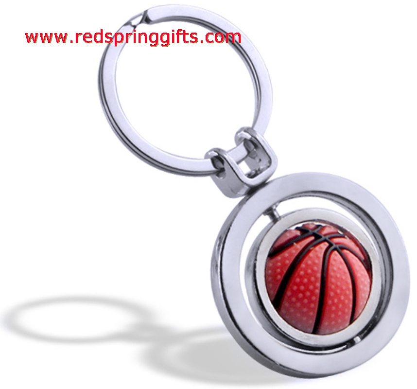 wholesale 3D basketball spinning keychain