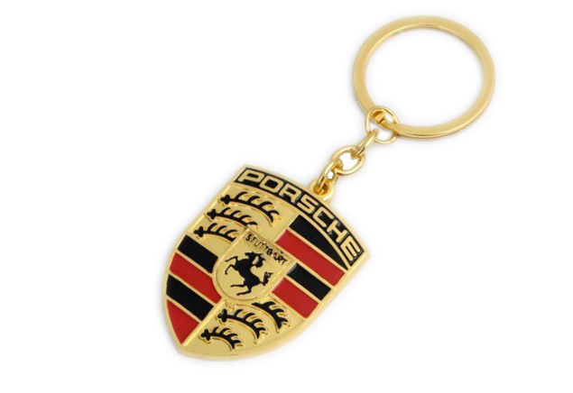 Ferrari keychain, soft enamel keychain, gold keyring
