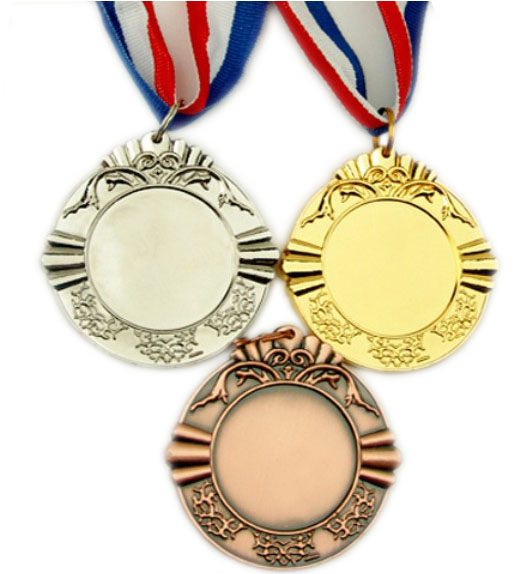 sport award cheap medal with ribbon