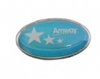 three star Amway pin, metal pin, Amway sales pin