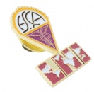 high quality epoxy color enamel pin with gold plating