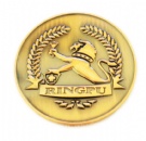 antique gold plating lapel pin with 3D effect
