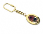 high quality gold spinning keychain