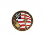 1.75'' 3D antique brass military metal coin