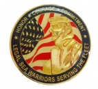 1.75'' 3D gold souvenir coin