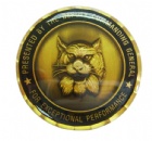 1.75'' wave edge 3D antique brass metal coin