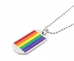Rainbow flag dog tag