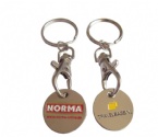 2014 best seller high quality euro shopping trolley coin keyring