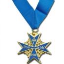 imitation enamel medal, customized medal with ribbon