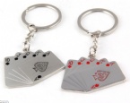 poker keychain, fashion poker keyring, promotional keyhanger